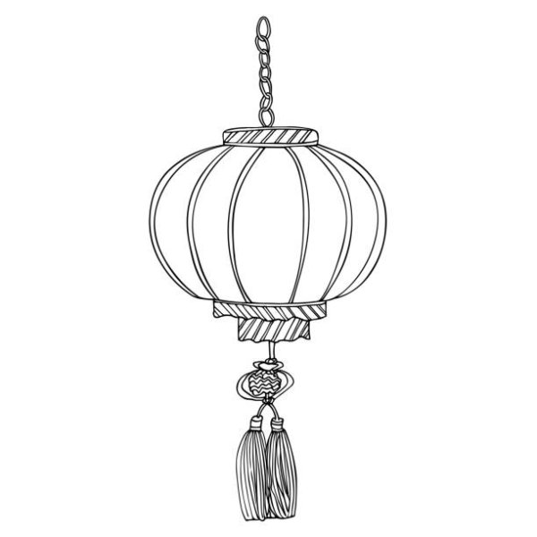 Китайские фонарики силуэт