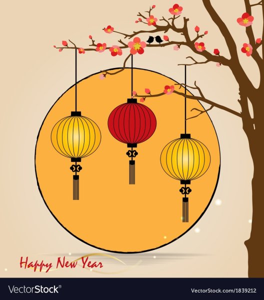 Китайский фонарик вектор