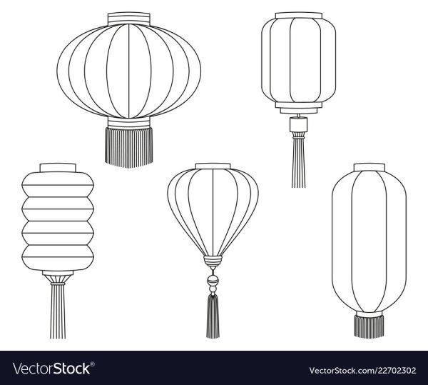 Китайский фонарик для раскрашивания