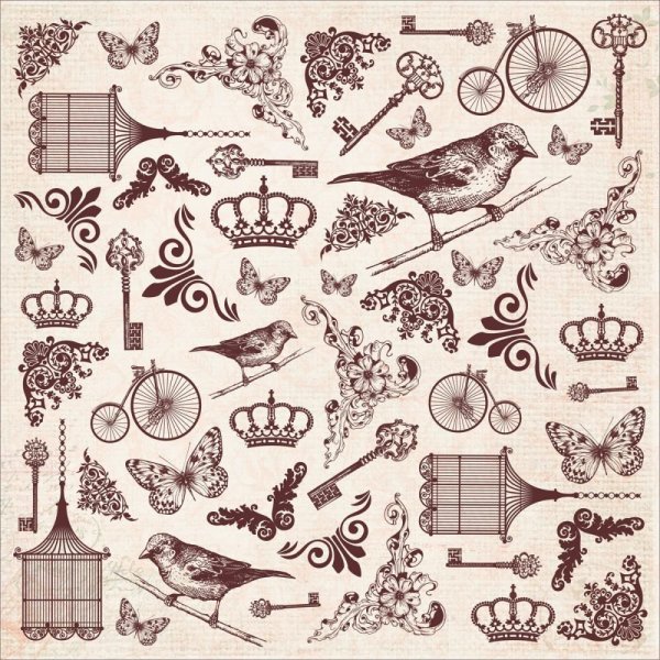 Винтажные наклейки