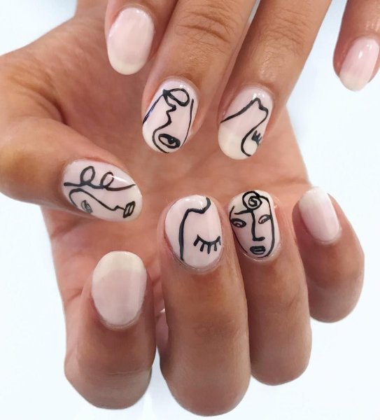 Нарисовать на ногтях легкие