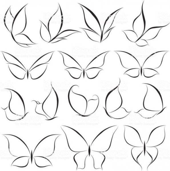 Трафарет бабочки для ногтей