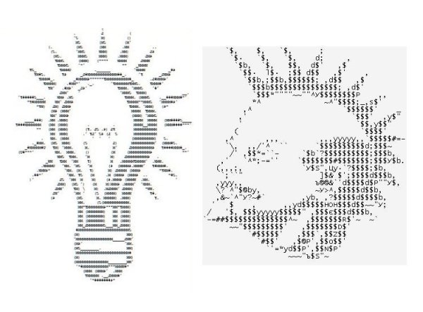 Рисунки из символов