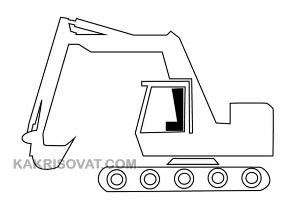 Раскраски для детей машинки экскаватор