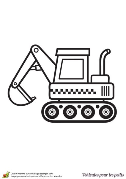 Экскаватор раскраска