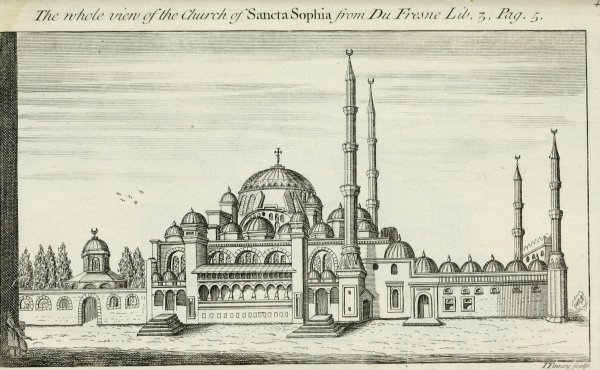 Собор Святой Софии до турков Константинополь рисунок