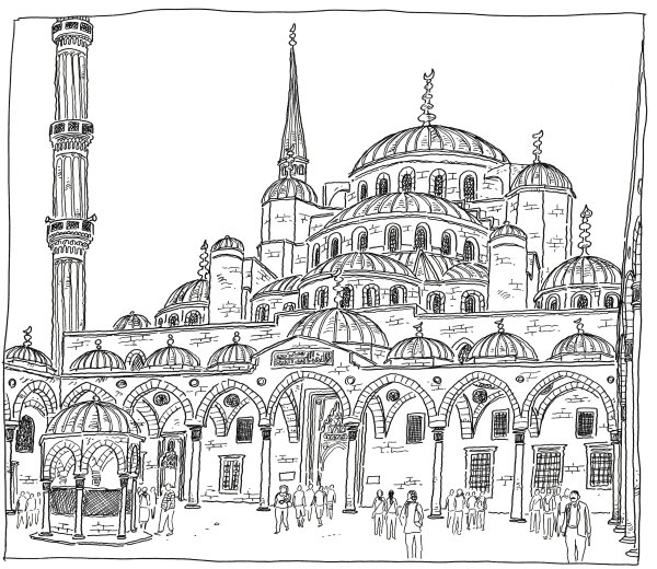 Храм Святой Софии в Стамбуле рисунок