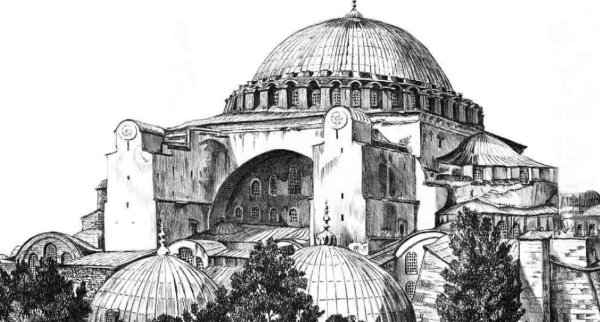Храм Святой Софии в Константинополе эскиз