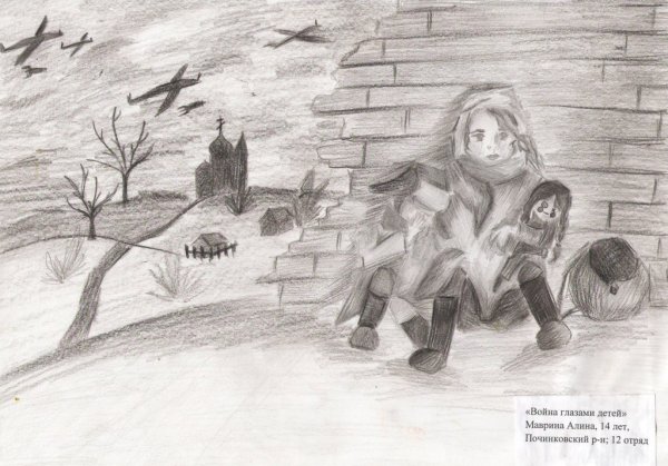 Раскраска война глазами детей