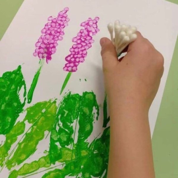 Рисование ватными палочками