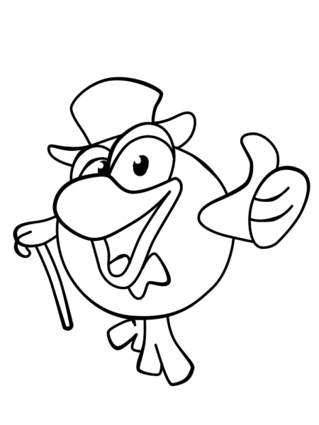 Раскраска Смешарики Крош