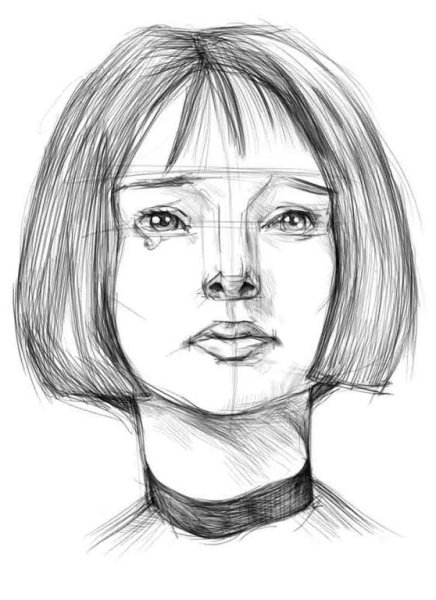 Рисунки лица карандашом для срисовки