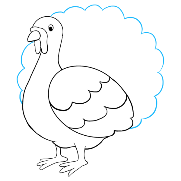 Индюк раскраска