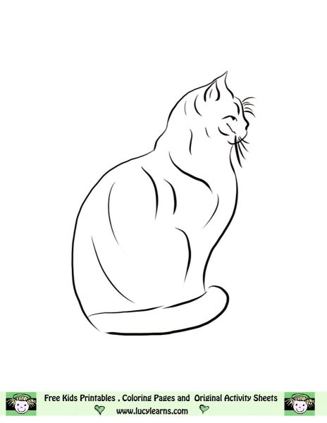 Нарисовать кота сбоку