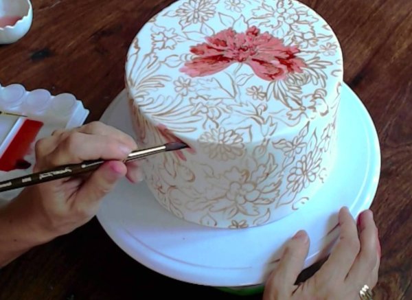 Рисование на тортах красками