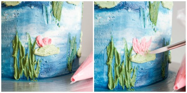 Акварельная живопись на торте