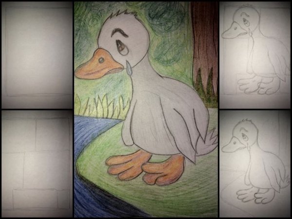 Гадкий утенок рисунок