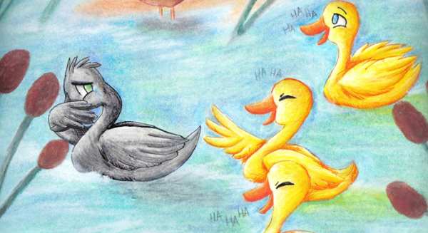 Раскраска к сказке Гадкий утенок