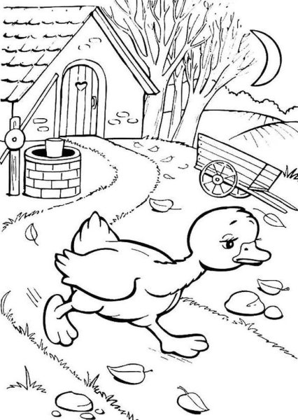 Михаил пришвин ребята и утята раскраска