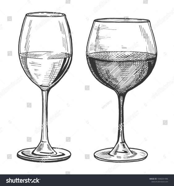 Бокал вина рисунок