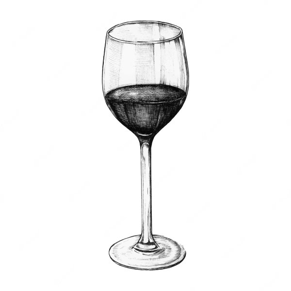 Бокал вина вектор