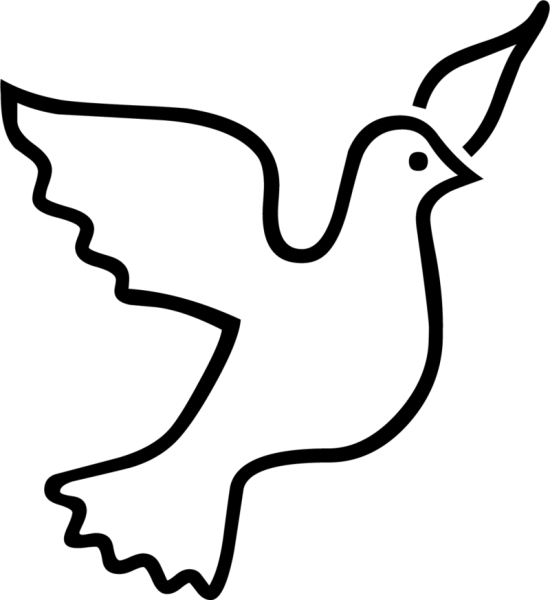 Трафарет голубя для вырезания