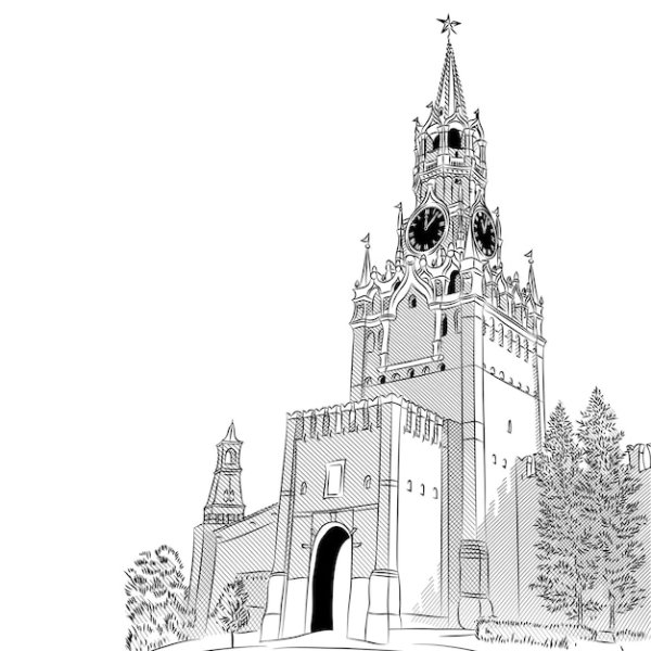 Спасская башня Московского Кремля