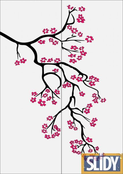 Веточка Сакуры карандашом