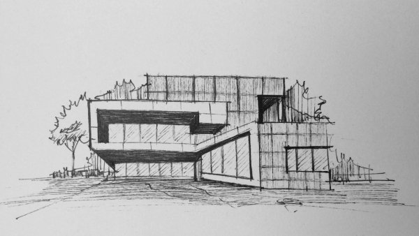 Здания карандашом