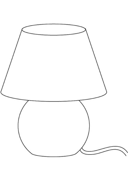 Раскраска лампа настольная