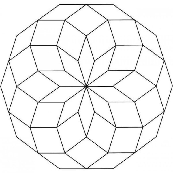 Геометрический орнамент в квадрате