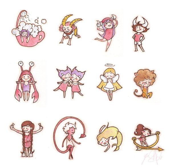 Мини тату эскизы знаки зодиака