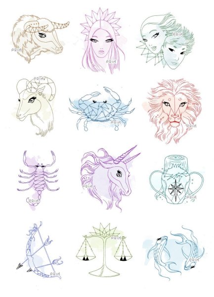 Знаки зодиака для срисовки