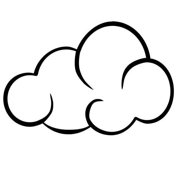 Облако рисунок для детей карандашом