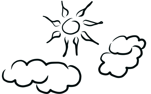 Эскиз тату облачко