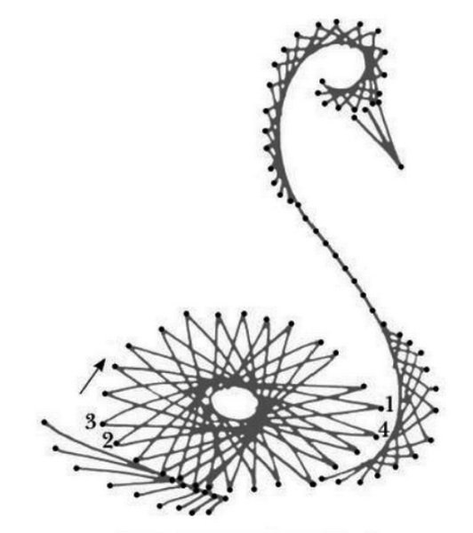 Изонить цветок схема с цифрами для начинающих