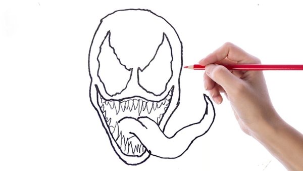 Веном для рисования лицо