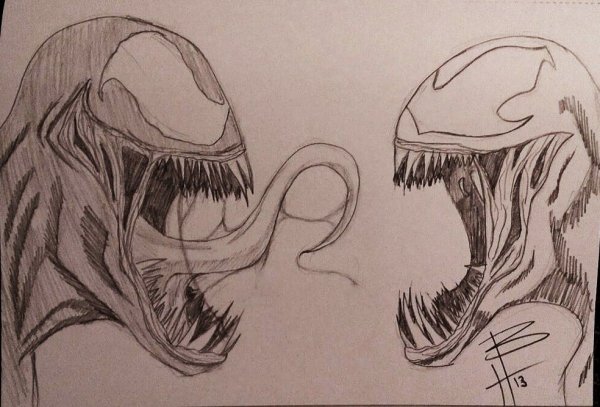 Веном рисунок легко