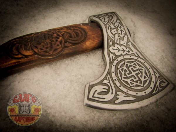 Узоры на ручку топора викингов