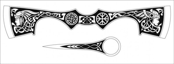 Трафарет на топор