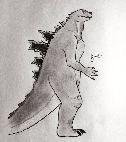 Годзилла детские рисунки