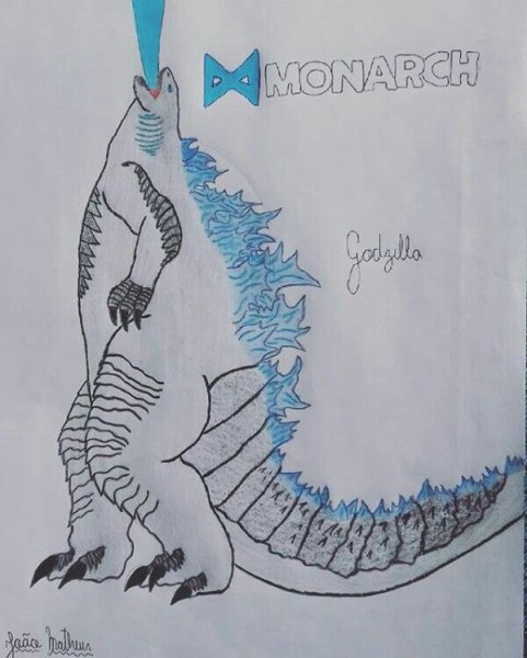 Годзилла 2019 рисунок