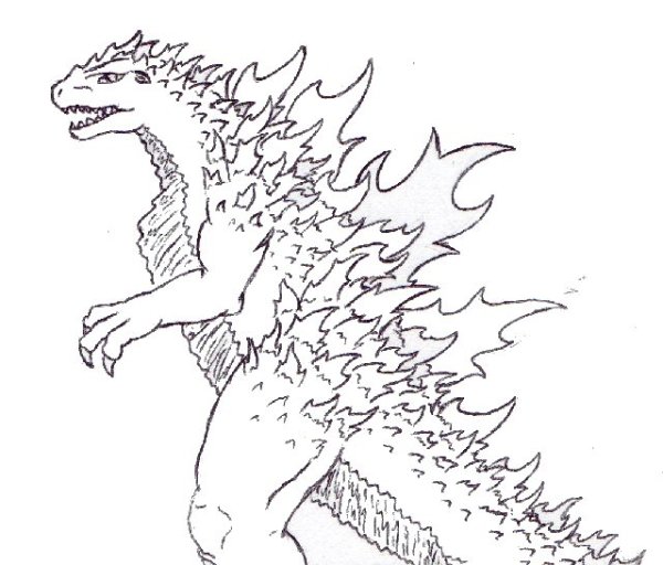 Годзилла эскиз