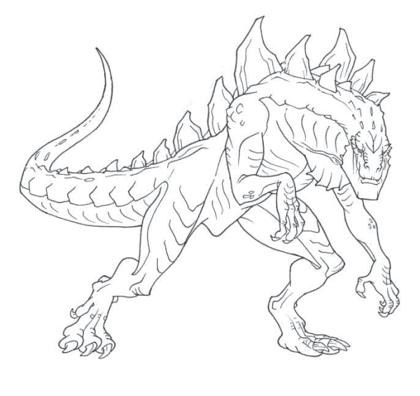 Годзилла раскраска для детей