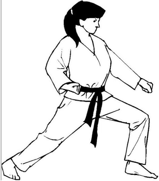 Каратист для раскрашивания