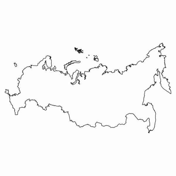Карта России контур