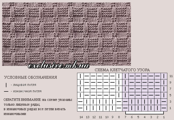 Простая вязка для шарфа спицами схемы