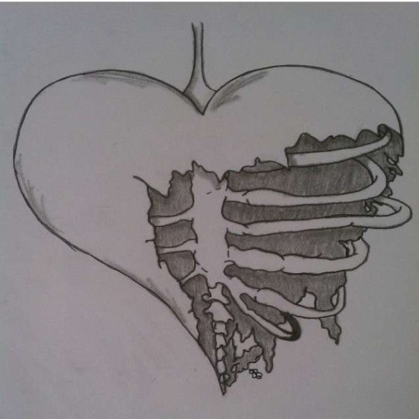 Сердце карандашом