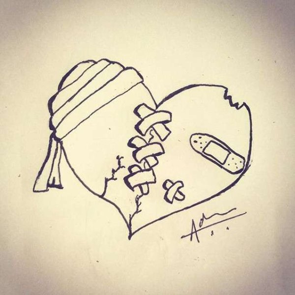 Разбитое сердце в тетради