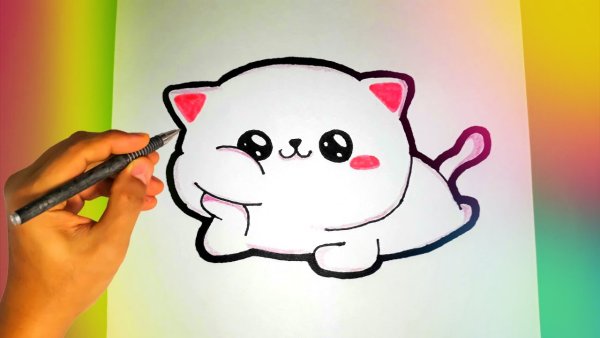 Маленький котенок рисунок